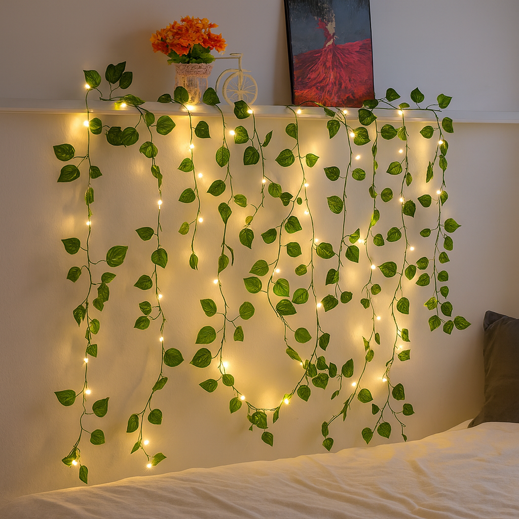 Guirlande Lumineuse à Feuilles Vertes