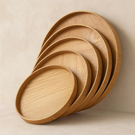 Plateau Rond Japonais en Bois