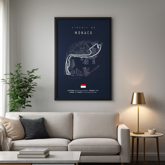 Affiche Circuit F1 Monaco