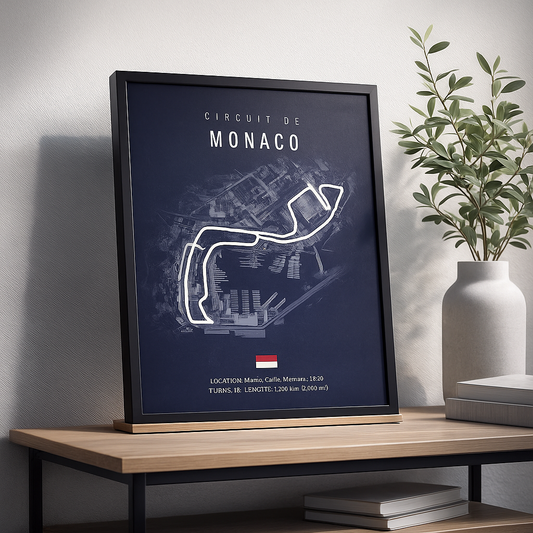 Affiche Circuit F1 Monaco